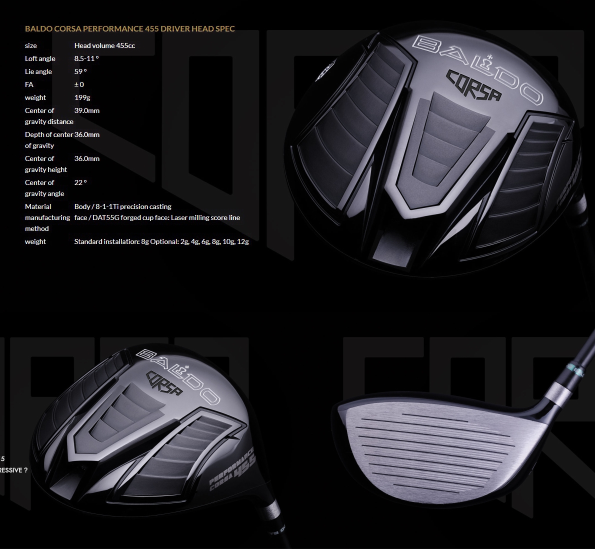 Baldo Corsa Performance 455 Driver