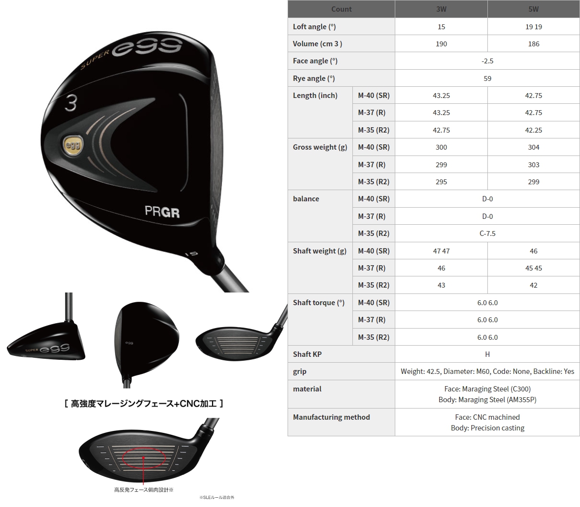 PRGR Super Egg Fairway Wood 2022